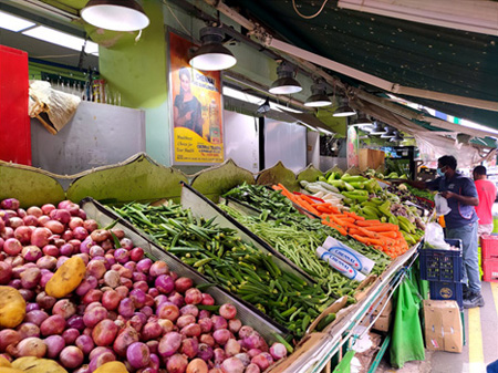 Freshmarkets in Singapore.